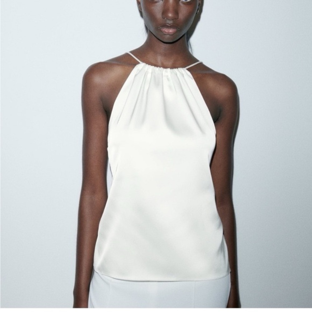 Zara NWT Satin Effect Tank Top